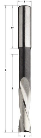 CMT Frez spiralny + łamacz SP D=16 I=110 L=170 S=16x50 RH Z=2