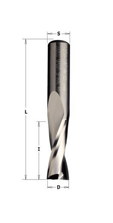 CMT Frez spiralny D=5 I=17 L=60 S=8 Z=2 obróbka wykańczająca - wiór w górę