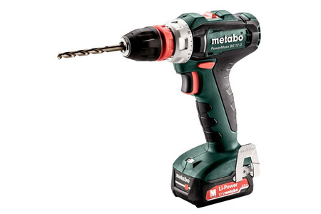 Metabo Wiertarko-wkrętarka akumulatorowa PowerMaxx BS 12 Q,  2 x 2.0 Ah 12V Li-Ion, ładowarka SC 30, walizka PVC