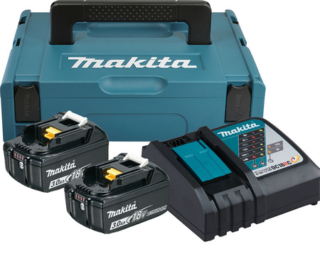 Makita Zestaw zasilający 18V Makpac (BL1830B x 2 + DC18RC) 197952-5