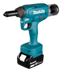 Makita Akumulatorowa nitownica do nitów zrywalnych DRV250RFJ 2 x 3.0 Ah DC18RC w walizce Makpac