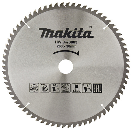 Makita Tarcza tnąca Economy 260x30 70z