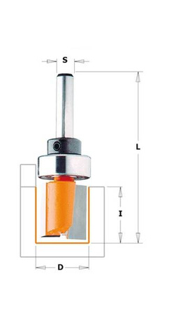 CMT Frez HM D=13 I=20 S=6 + łożysko