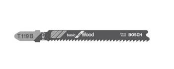 Bosch Brzeszczot do wyrzynarki T 119 B Basic for Wood 92 mm podziałka 1,9-2,3 opk 5 szt