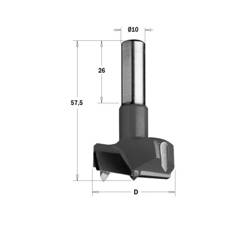 CMT Wiertło Puszkowe HW D=22 L=57.5  S=10x26 RH