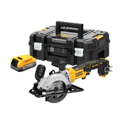 Dewalt Akumulatorowa kompaktowa pilarka tarczowa 18V XR 115 mm, akumulator 1,7 Ah Powerstack, walizka TSTAK, bez ładowarki