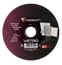 FERRATI Tarcza diamentowa tnąca 1A1R VETRO 125x1,4 mm 22,23 mm