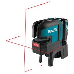 Makita Akumulatorowy laser krzyżowo-punktowy (czerwony) 10,8V (12V max), bez akumulatorów i ładowarki