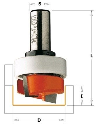 CMT Frez HM D=31,7 I=12,7 L=54 S=12,7 Z2 z łożyskiem 