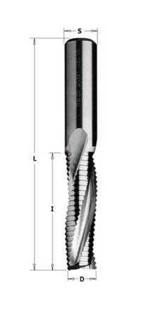 CMT Frez spiralny D=S=8 I=42 L=90 Z=3 obróbka zgrubna