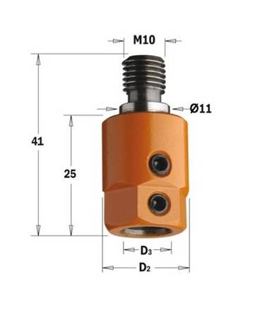 CMT Uchwyt M8 nakładany D=19.5 d=10 RH