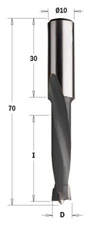 CMT Wiertło HW nieprzelotowe D=14 I=35  L=70 S=10x30 RH