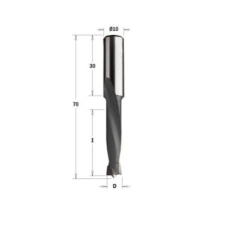 CMT Wiertło HW nieprzelotowe D=5,5 I=35  L=70 S=10x30 RH