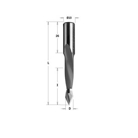 CMT Wiertło HW przelotowe D=6 I=35  L=70 S=10x26 RH