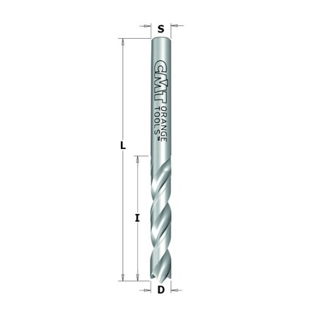 CMT Wiertło HWM D=S=2,5 I=27 L=55 RH