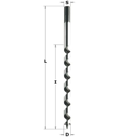 CMT Wiertło Przelotowe HS D=10 I=155 L=230 S=Hexagonal RH