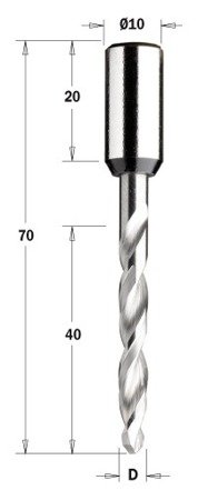 CMT Wiertło  przelotowe HWM D=5 I=35  L=70 S=10x26 RH XTREME-HWM