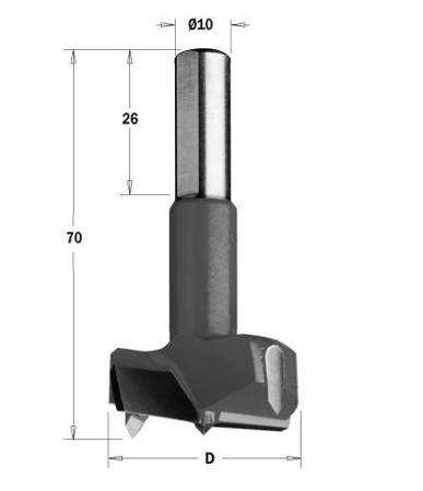 CMT Wiertło puszkowe HW D=20 L=70 S=10x26 RH