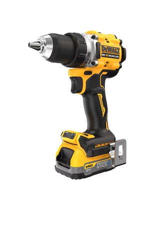 Dewalt Akumulatorowa bezszczotkowa wiertarko-wkrętarka DCD800E2T-QW 18V XR 90Nm, 2 x akumulator 1,7 Ah Powerstack, ładowarka, walizka TSTAK