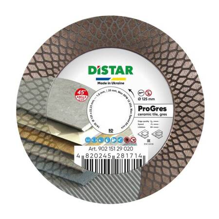 Distar Tarcza do cięcia 1A1R 125 PRO Gres 125x1,9/20x22x23 mm