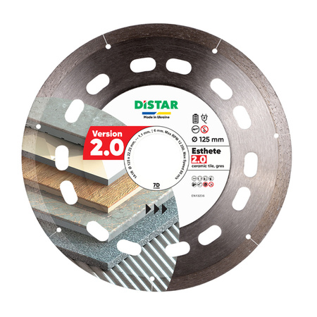 Distar Tarcza do cięcia 1A1R ESTHETE 2.0 125x1,1,x6x22,23 mm