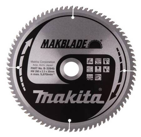 Makita Tarcza Tnąca Makblade 260x30 80z