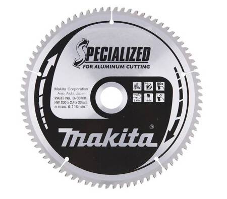 Makita Tarcza tnąca 250x30 80z do aluminium